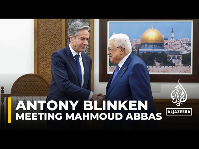 US Secretary of State Antony Blinken meets with Palestininan leader Mahmoud Abbas