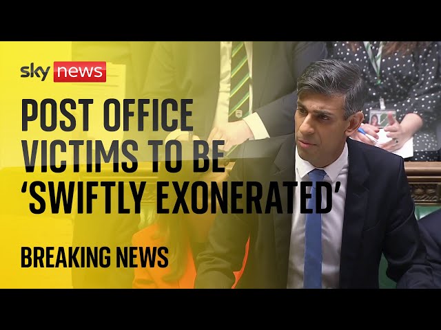 Post Office victims to be "swiftly exonerated" as new legislation announced