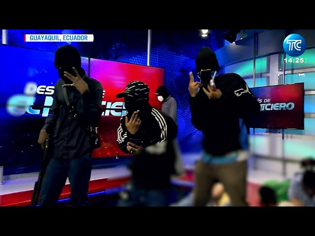 WARNING: Gunmen storm Ecuadorian TV studio during broadcast