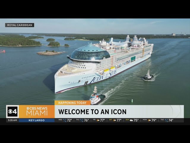 World's largest cruise ship arrives Wednesday at PortMiami