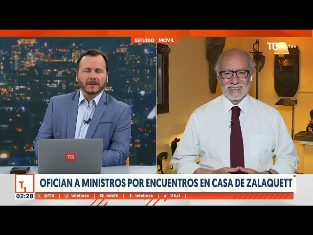 Ofician a ministros por encuentros en casa de Zalaquett