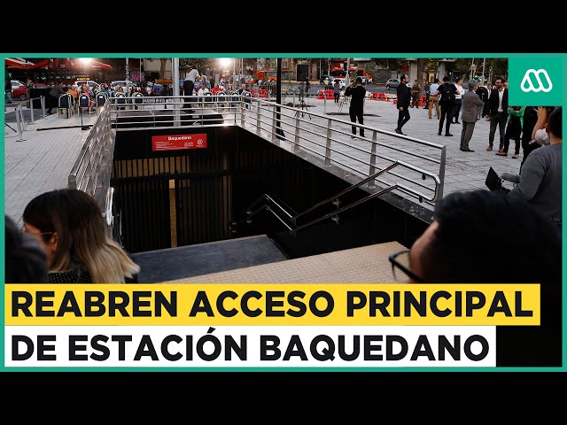 Polémica por eliminación de la plaza hundida: Metro reabre acceso principal de estación Baquedano