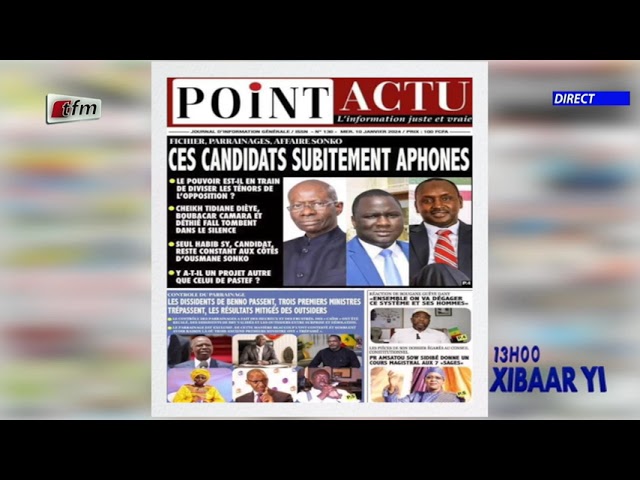 Revue de Presse du 10 Janvier 2024 présenté par Mamadou Mouhamed Ndiaye