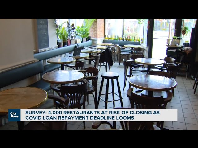 'We need more time' Restaurants Canada calls on Ottawa to extend COVID loan repayment dead