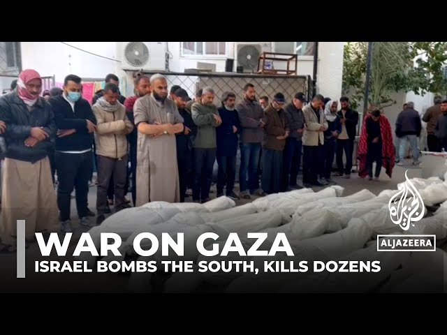 War on Gaza live: Israel bombs the south, kills dozens