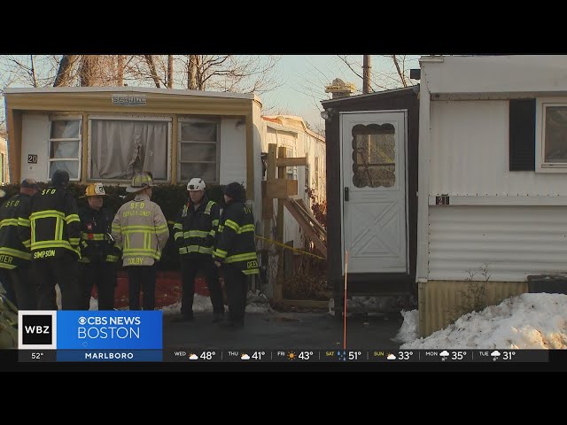 Melting snow and rain cause mobile home roof to collapse in Shrewsbury