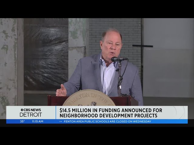 Detroit Mayor Mike Duggan announces $14.5 million in funding for 5 neighborhood development projects