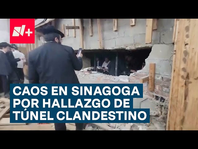 Caos en sinagoga de Nueva York por hallazgo de túnel clandestino - N+