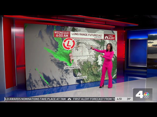 First Alert Forecast: Storm slides toward California