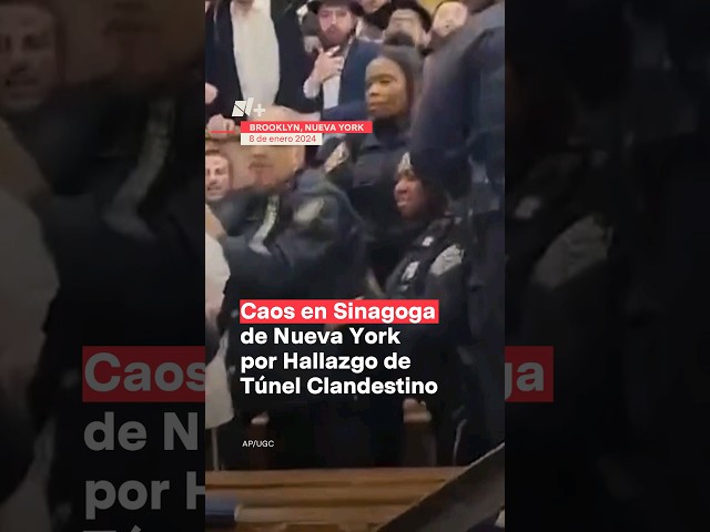 Caos en sinagoga de Nueva York por hallazgo de túnel clandestino #nmas #shorts #eua