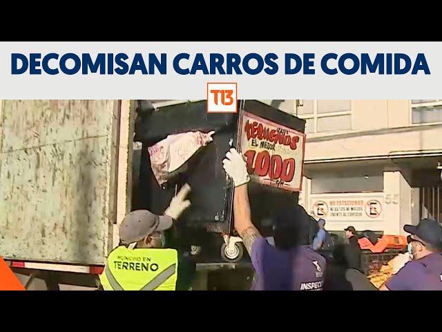 Decomisan más de una veintena de carros de comida callejera