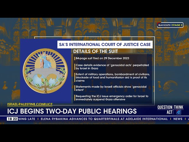 ICJ begins two day public hearings