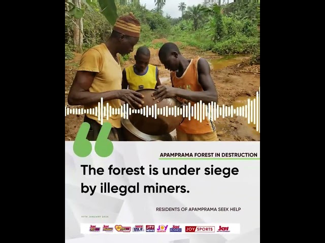 Apamprama forest: The forest is under siege by illegal miners - Residents seek help #JoyAudioCut