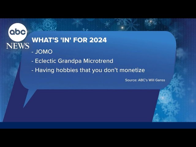 What’s 'in and out' for 2024 trends