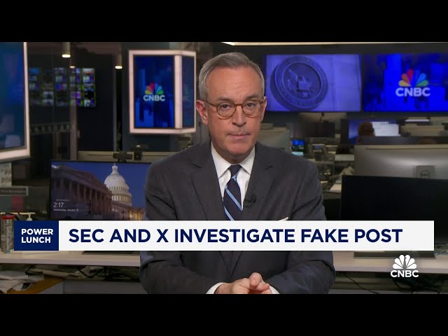 SEC and X investigate fake post