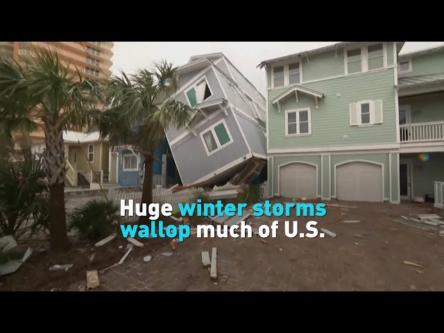 Huge winter storms wallop much of U.S.