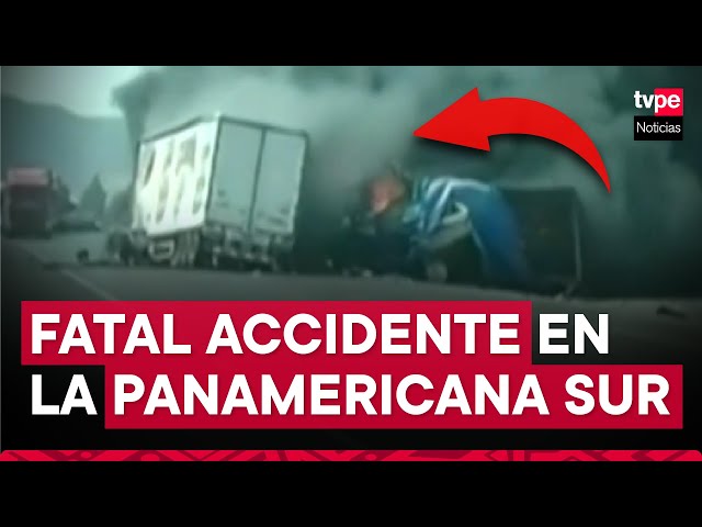 Ica: dos muertos tras choque de camiones en el KM 335 de la Panamericana Sur