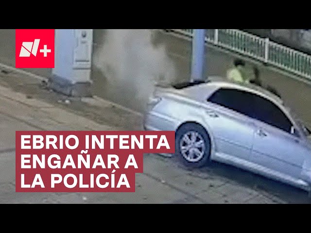 Intenta engañar a la policía apagando las luces de su auto - N+