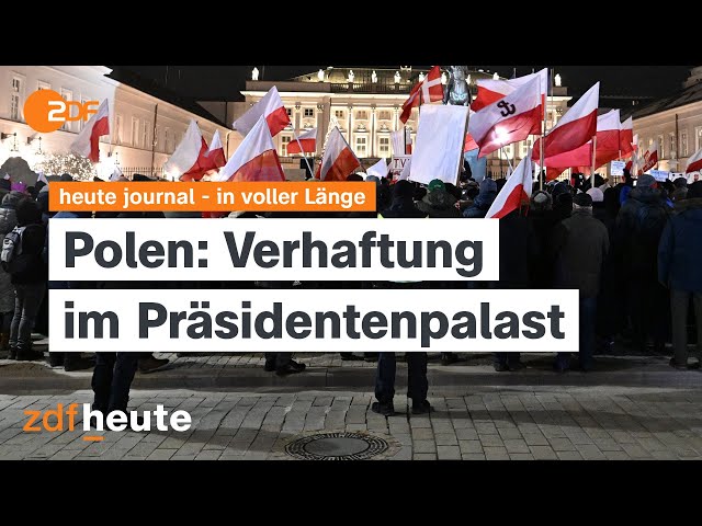 heute journal 10.01.24 Bahnstreik, rechtsextremes Geheimtreffen, Verhaftung in Polen