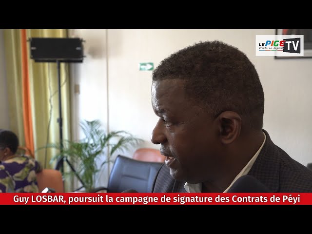 Guy LOSBAR poursuit la campagne de signature des Contrats de Péyi