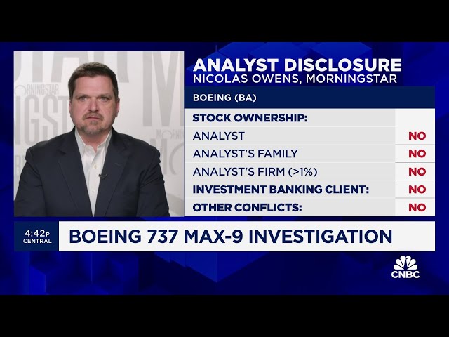 Financial impact from Boeing's Max-9 blowout is still limited, says Morningstar's Nicolas 