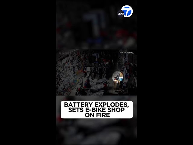 Lithium-ion battery explode, set e-bike shop on fire in New York