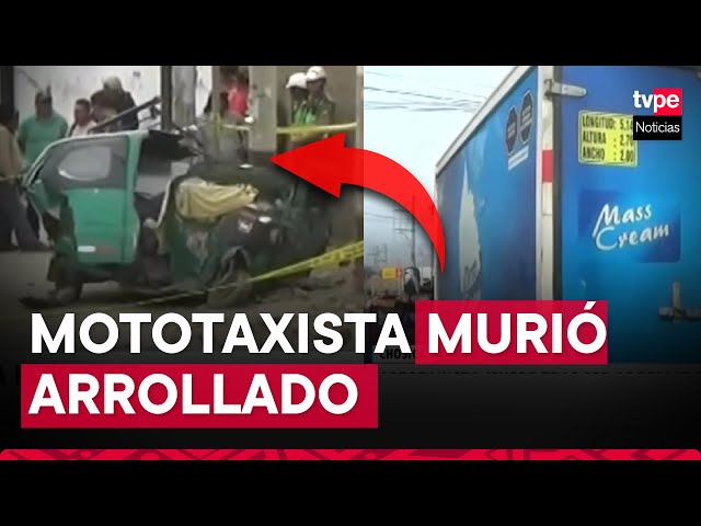 Chosica: mototaxista murió tras arrollado por furgoneta