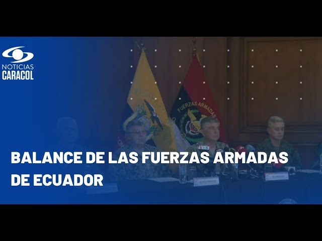 Rueda de prensa de las Fuerzas Armadas de Ecuador