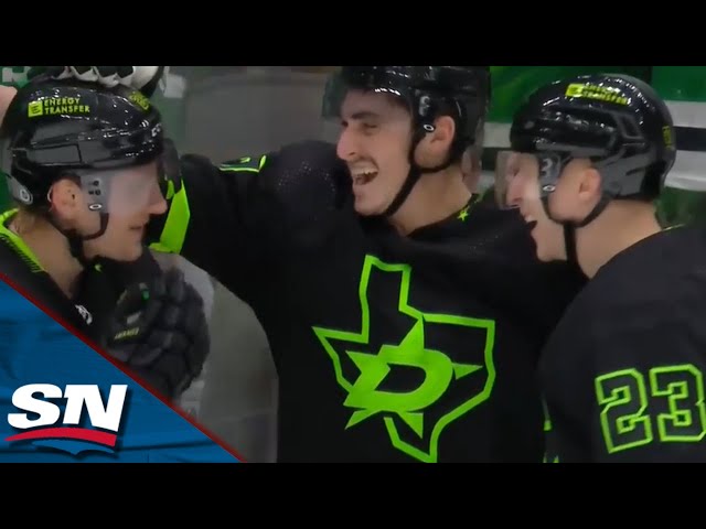 Stars' Esa Lindell Sends Full Ice Saucer To Mason Marchment, Sets Up Roope Hintz Goal