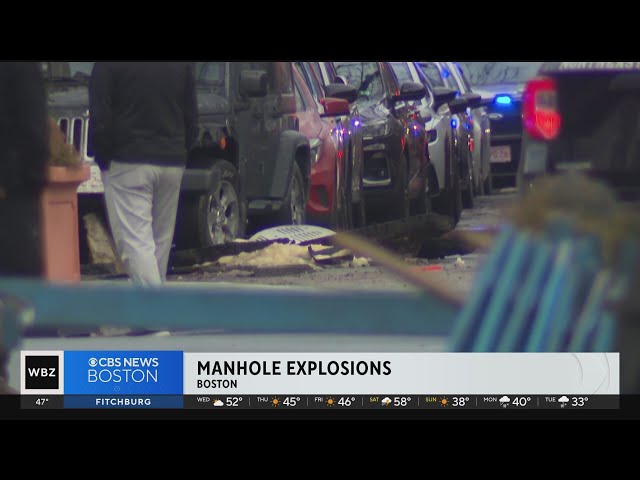 Manholes explode near Northeastern University campus in Boston