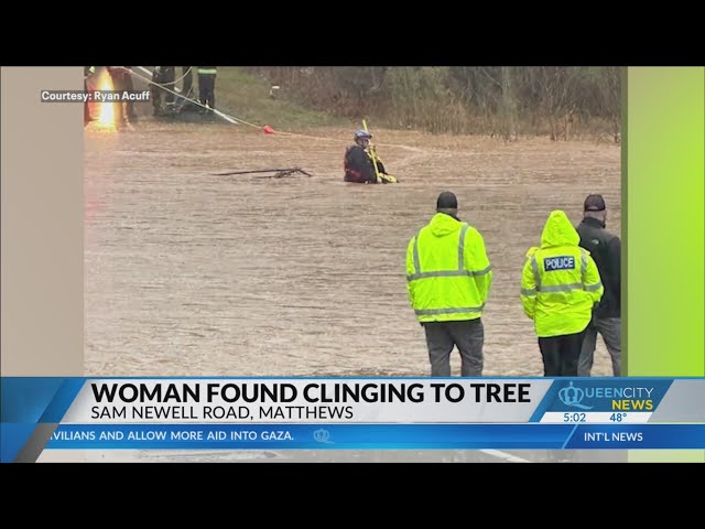 Water rescue saves woman in Matthews