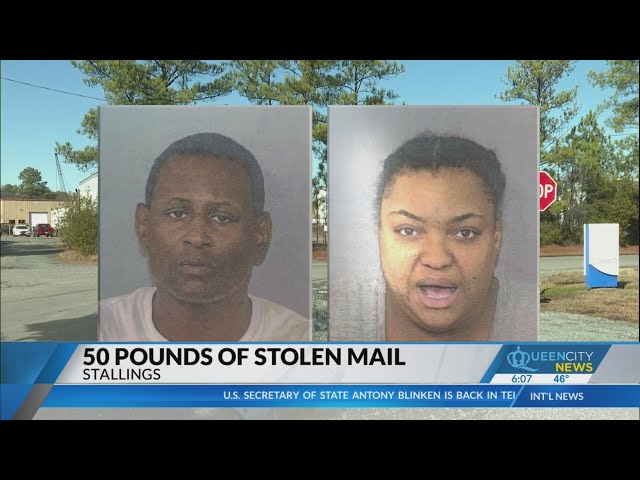 Two arrested, accused of stealing 50 pounds of mail in Union County