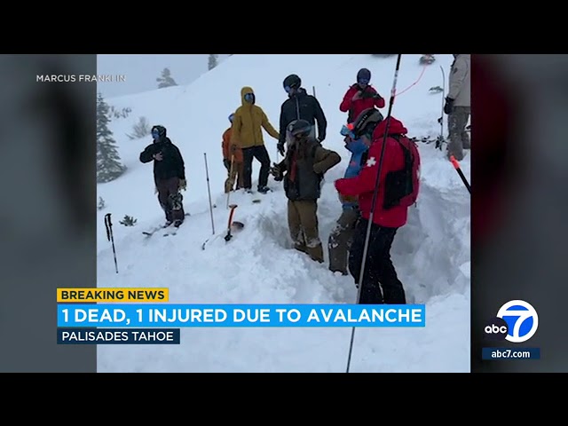 1 killed, 1 injured in avalanche at Lake Tahoe-area ski resort