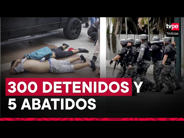 Ecuador: más de 300 detenidos y 5 abatidos tras atentados terroristas