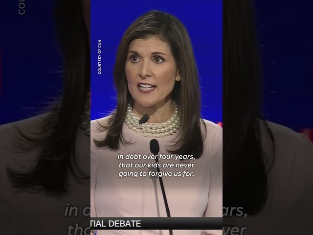 GOP debate: Nikki Haley, Ron DeSantis rip Trump's record on debt and China #Shorts