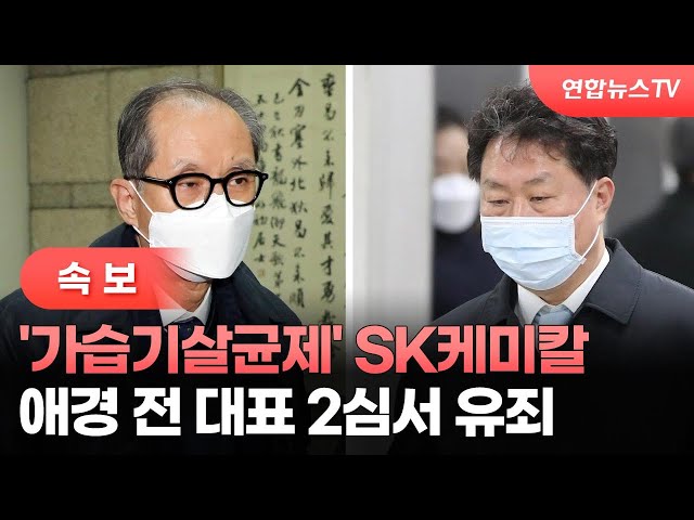 [속보] '가습기살균제' SK케미칼·애경 전 대표 2심서 유죄 / 연합뉴스TV (YonhapnewsTV)