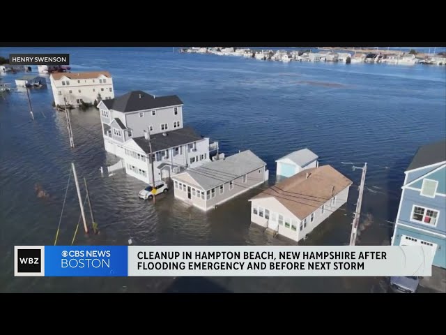 Hampton Beach cleans up from flooding before another storm