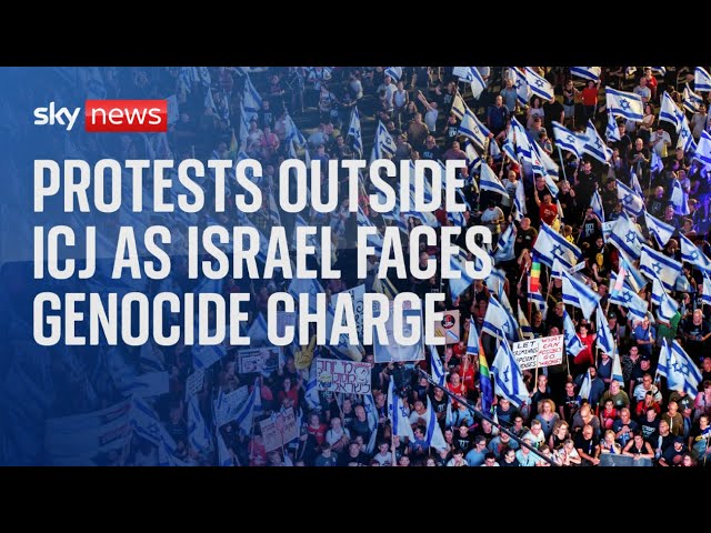 Watch live: Protests outside of court as Israel faces charges of genocide