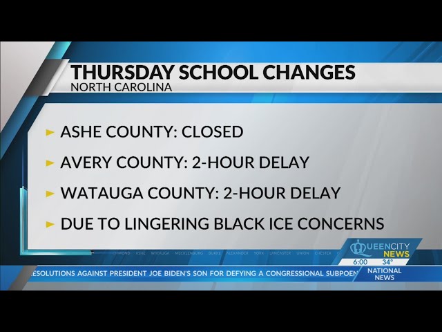 Icy roads, winter conditions prompt school closures