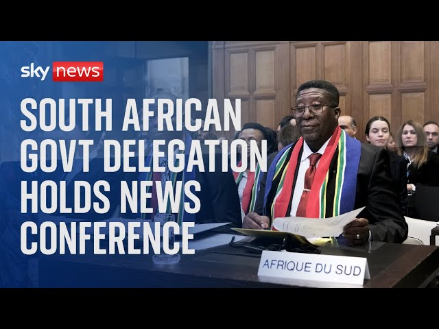 Watch live: South African government delegation holds news conference after Israel genocide hearing