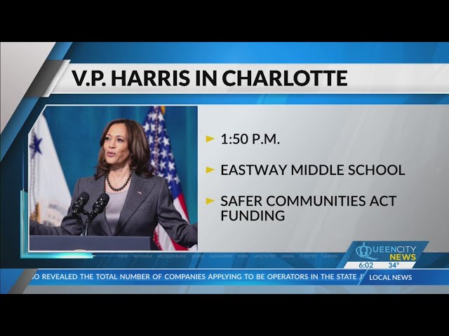 VP Harris to visit east Charlotte middle school