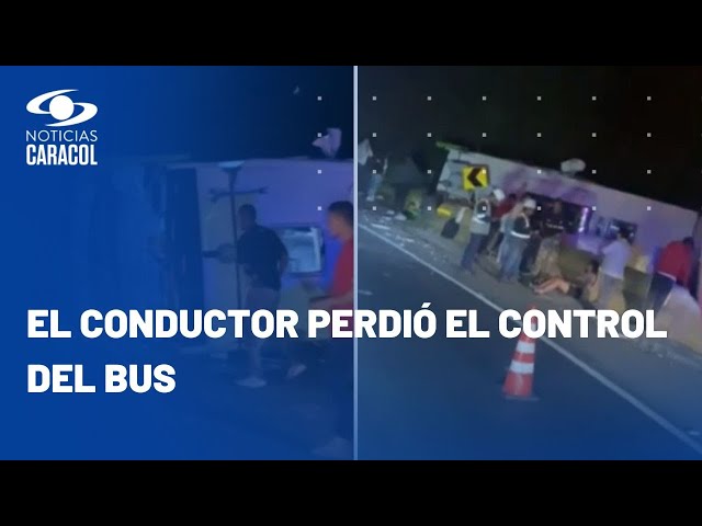 Fatal accidente en Antioquia de un bus intermunicipal deja cinco muertos