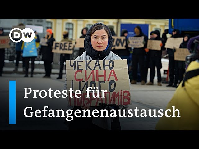 ⁣Ukraine: Proteste für weiteren Austausch von Kriegsgefangenen | DW Nachrichten