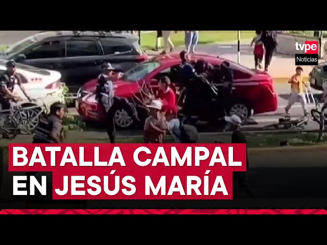 Jesús María: serenos y limpiaparabrisas se agarraron a golpes durante intervención