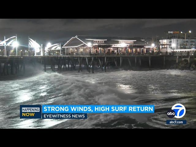 Ventura declares state of emergency as strong winds, high surf return