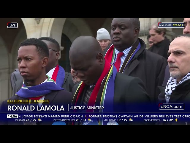 Israel genocide hearings | SA delegation addresses the media after hearing