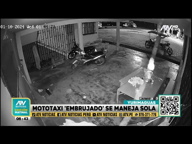 Mototaxi 'embrujada' se maneja sola y da vueltas en círculo