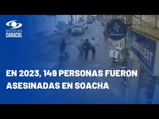 Caen desalmados sicarios en Soacha: video muestra cómo tirotearon a tres personas