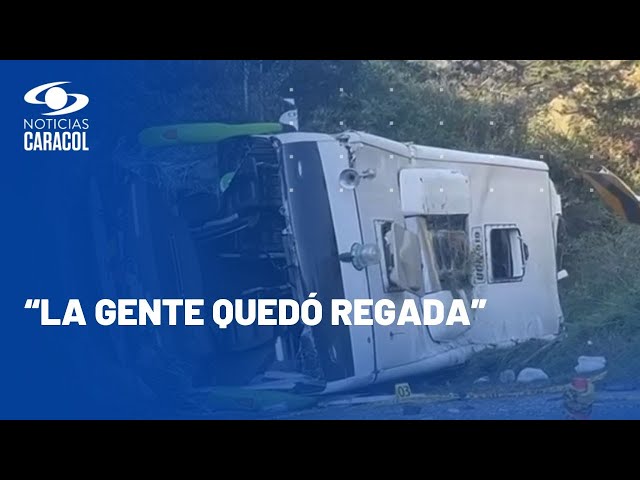 Doble tragedia en Antioquia: 8 muertos por accidente de 2 buses en Santa Rosa de Osos