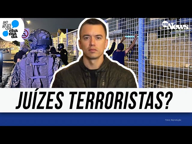 Presidente do Equador diz que juízes envolvidos com facções serão considerados parte do terrorismo